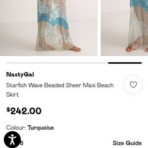 Nasty Gal Starfish Wave Beaded Sheer Maxi Skirt